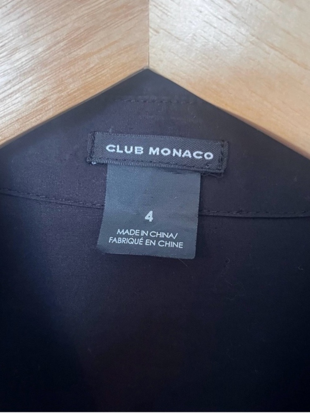 🌼Club Monaco Sz 4 Classic Black Shirt Dress - Picture 4 of 8